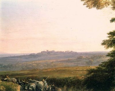 Landschap met Koeherders (detail) door Claude Lorrain
