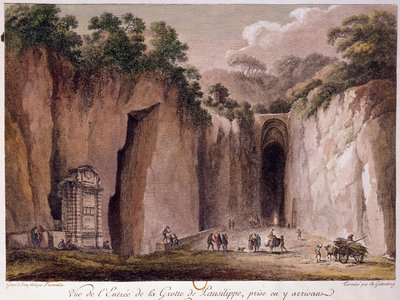 Uitzicht op de grot van Pausilippe (Posillipo) (of 