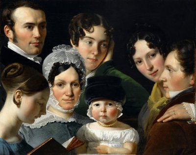 De Familie Dubufe door Claude Marie Paul Dubufe
