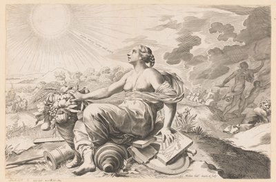 Allegorie op de vrede door Claude Mellan