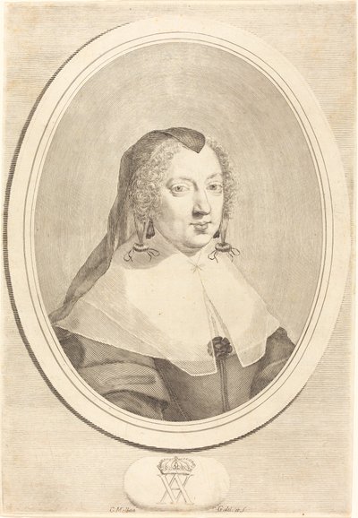 Anna van Oostenrijk door Claude Mellan