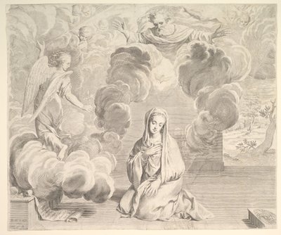 Aankondiging, 1666 door Claude Mellan