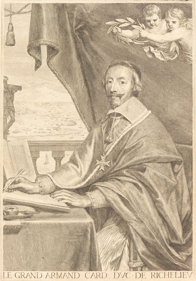 Armand Jean du Plessis, Kardinaal Richelieu door Claude Mellan