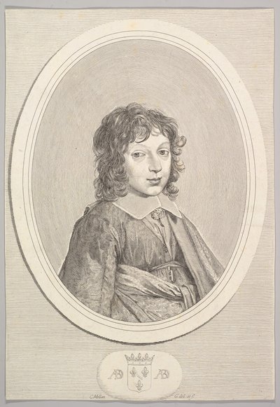 Armand de Bourbon, prins de Conti door Claude Mellan