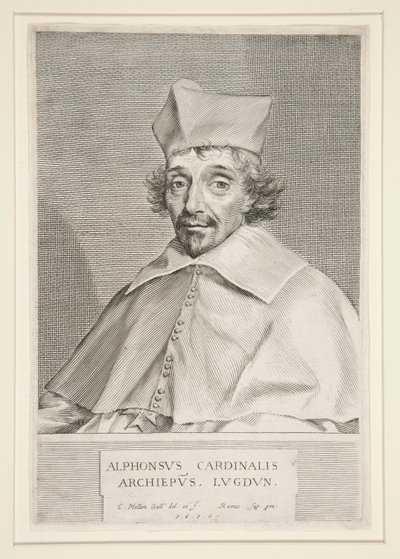 Kardinaal Alphonse de Plessis de Richelieu (broer van de beroemde kardinaal) door Claude Mellan