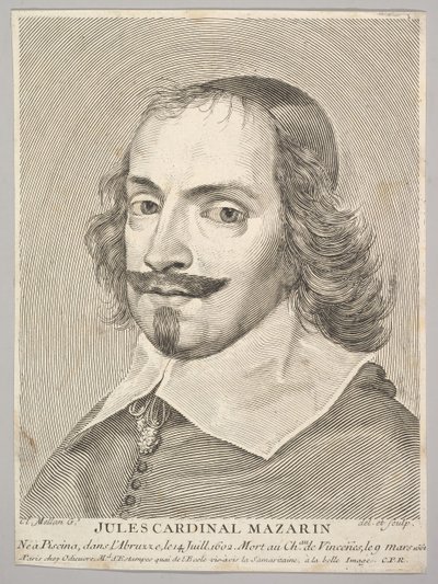 Kardinaal Jules Mazarin door Claude Mellan