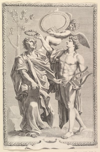 Frontispice: Virgil, Publii Virgilii Maronis Opera door Claude Mellan