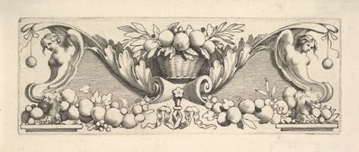 Hoofdband: Mand met Fruit door Claude Mellan