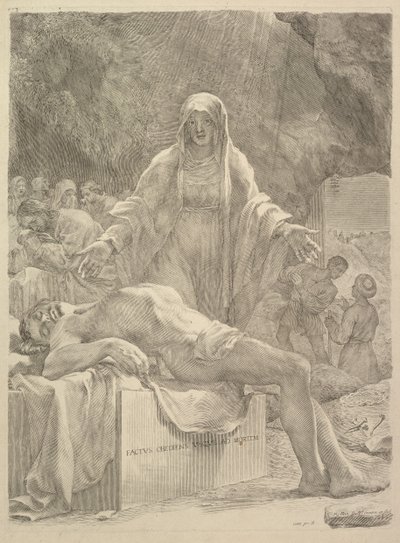 Rouw, 1683 door Claude Mellan