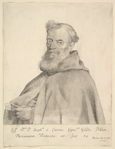 Le Père Étienne de Cesena door Claude Mellan