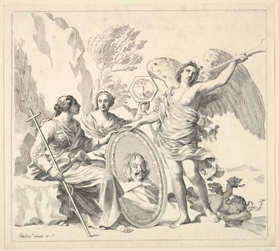 Louis-Emmanuel de Valois, graaf van Alais en hertog van Angoulême door Claude Mellan
