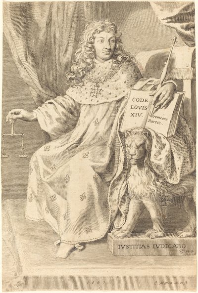 Lodewijk XIV door Claude Mellan
