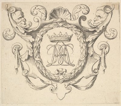 Gekroond Monogram door Claude Mellan