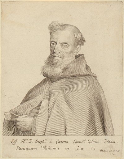 Portret van Étienne da Cesena door Claude Mellan