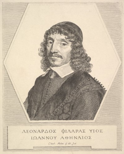 Portret van Leonardos Philaras door Claude Mellan