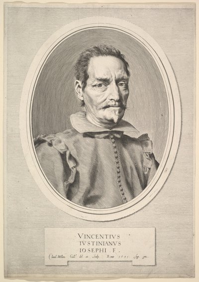 Portret van Vicenzo Giustiniani, 1631 door Claude Mellan
