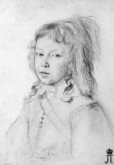 Portret van Koning Lodewijk XIV 1638-1715 als Kind, 1644 door Claude Mellan