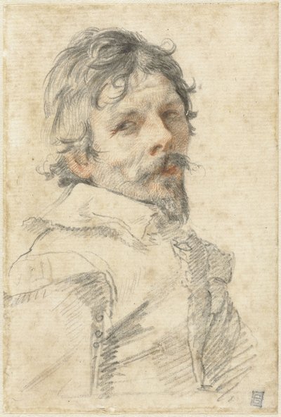 Zelfportret, c. 1640 door Claude Mellan