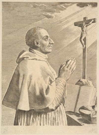 Sint-Carolus Borromeus door Claude Mellan
