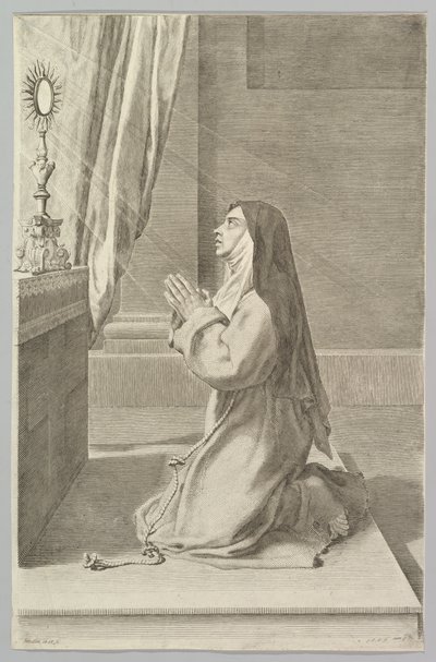 St. Clara, 1667 door Claude Mellan
