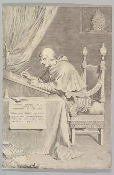 Sint Gregorius door Claude Mellan