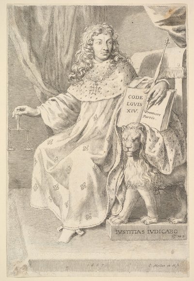 Titelpagina: Le Code Louis XIV door Claude Mellan