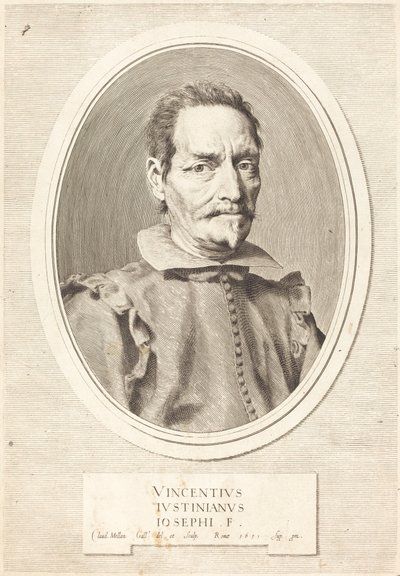Vincenzo Giustiniani door Claude Mellan