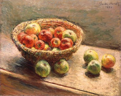 Een kom met appels door Claude Monet