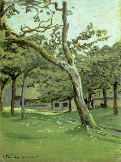 Een boomgaard door Claude Monet