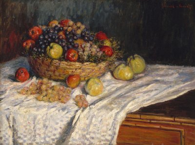 Appels en druiven door Claude Monet