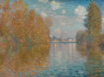 Herfsteffect in Argenteuil door Claude Monet