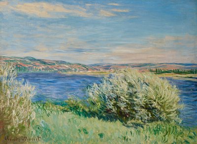 Oevers van de Seine bij Vetheuil door Claude Monet