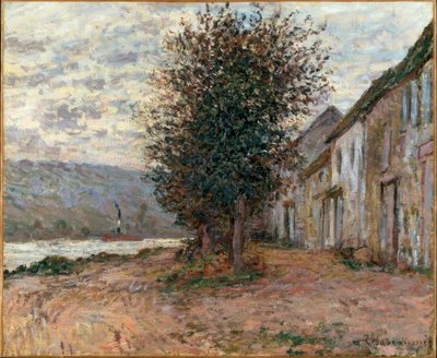 Oever van de Seine bij Lavacourt door Claude Monet