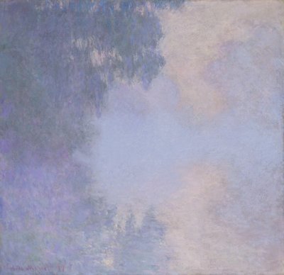 Tak van de Seine bij Giverny Mist, 1897 door Claude Monet