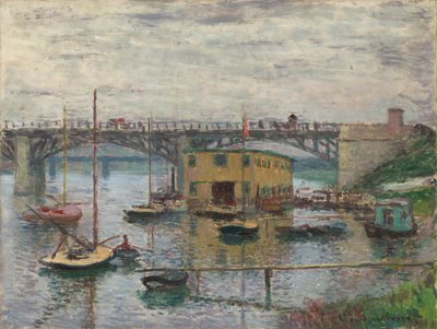 Brug bij Argenteuil op een Grijze Dag, ca. 1876 door Claude Monet