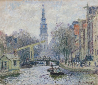 Kanaal in Amsterdam, 1874 door Claude Monet