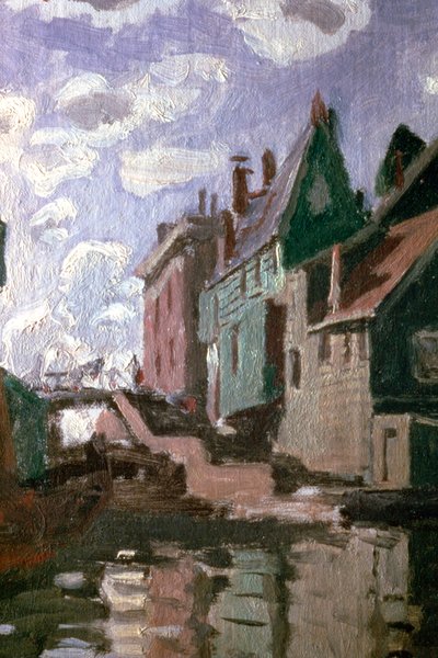 Kanaal bij Zaandam, detail, 1871 door Claude Monet