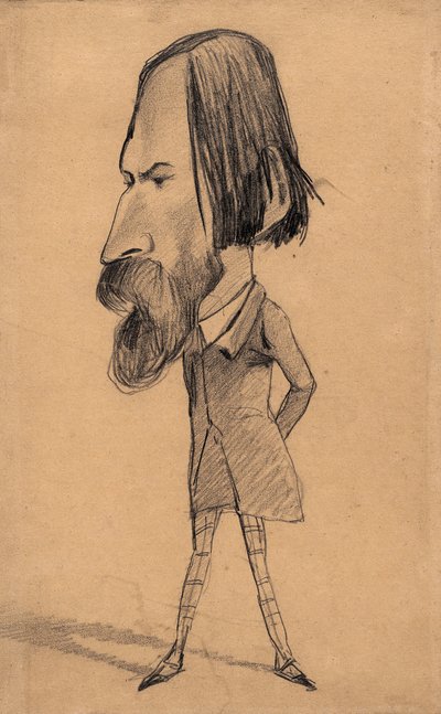 Karikatuur van Auguste Vacquerie, c.1859 door Claude Monet