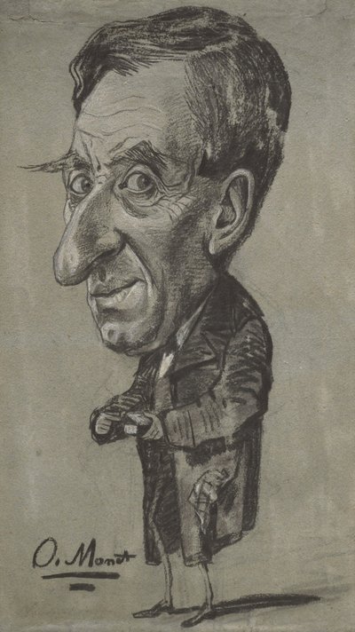 Karikatuur van een man met een snuifdoos, ca. 1858 door Claude Monet