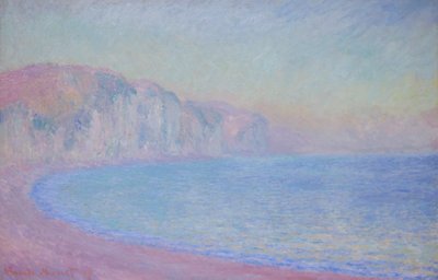 Kliffen bij Pourville, opkomende zon door Claude Monet