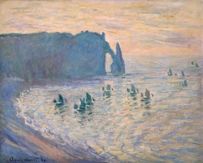 Kliffen bij Étretat, 1885-1886 door Claude Monet