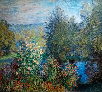 Hoek van de tuin in Montgeron door Claude Monet