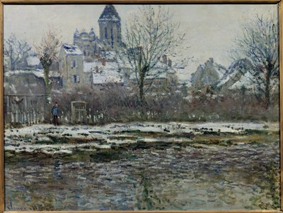 Effect van sneeuw in Vetheuil of 
