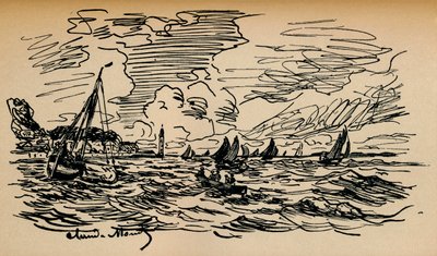 Monding van de Seine bij Honfleur, ca. 1865 door Claude Monet