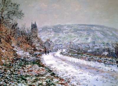 Ingang van het dorp Vetheuil in de winter, 1880 door Claude Monet