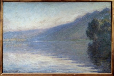 Mist op de Seine bij Port Villiez. Schilderij door Claude Monet (1840-1926) 1894 door Claude Monet