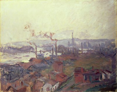 Algemeen uitzicht op Rouen vanaf de St. Catherine