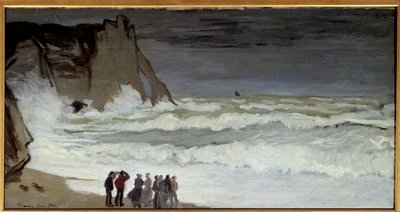 Grosse mer à Etretat door Claude Monet