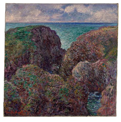 Groep rotsen bij Port-Goulphar, 1887 door Claude Monet