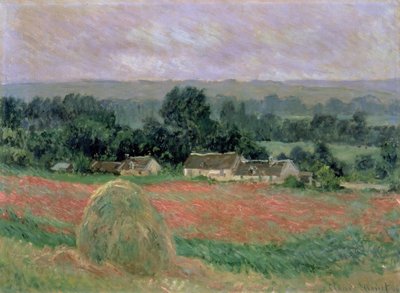 Hooiberg in Giverny, 1886 door Claude Monet